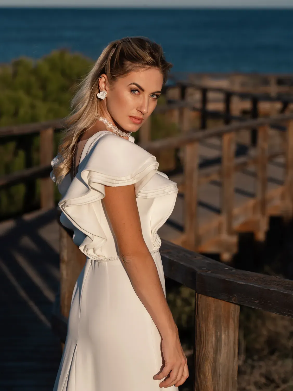 Vestido Marea, plano general en la pasarela